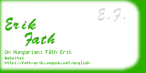 erik fath business card